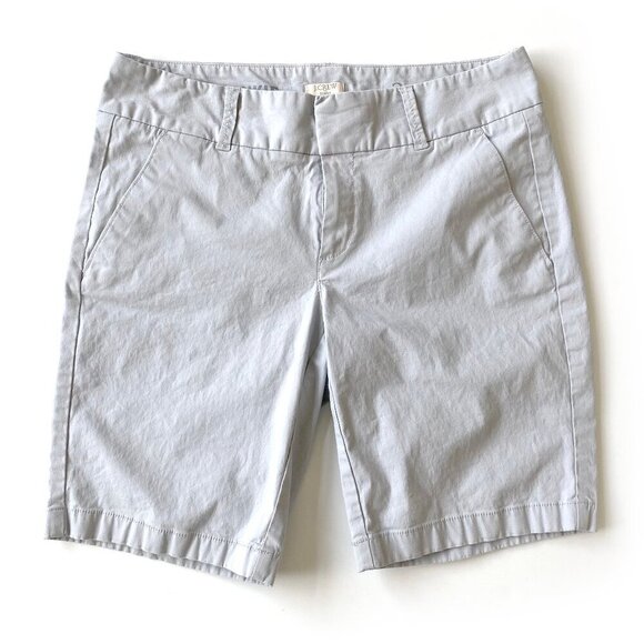 J. Crew Pants - J.Crew Womens Frankie Chino Shorts 9" Size 2 Stretch Cotton Gray